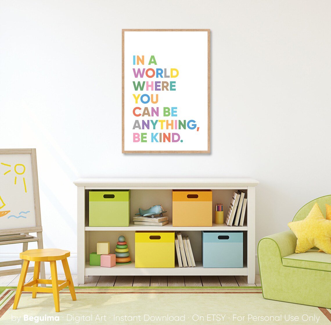 Be Kind Quote For Kids Classroom Decor Poster - Image 2