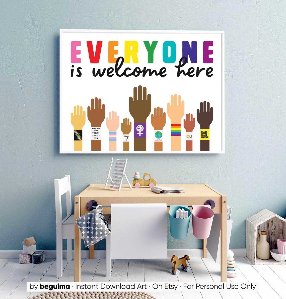 Equality Classroom Decor, Diversity Inclusion Poster - Image 3