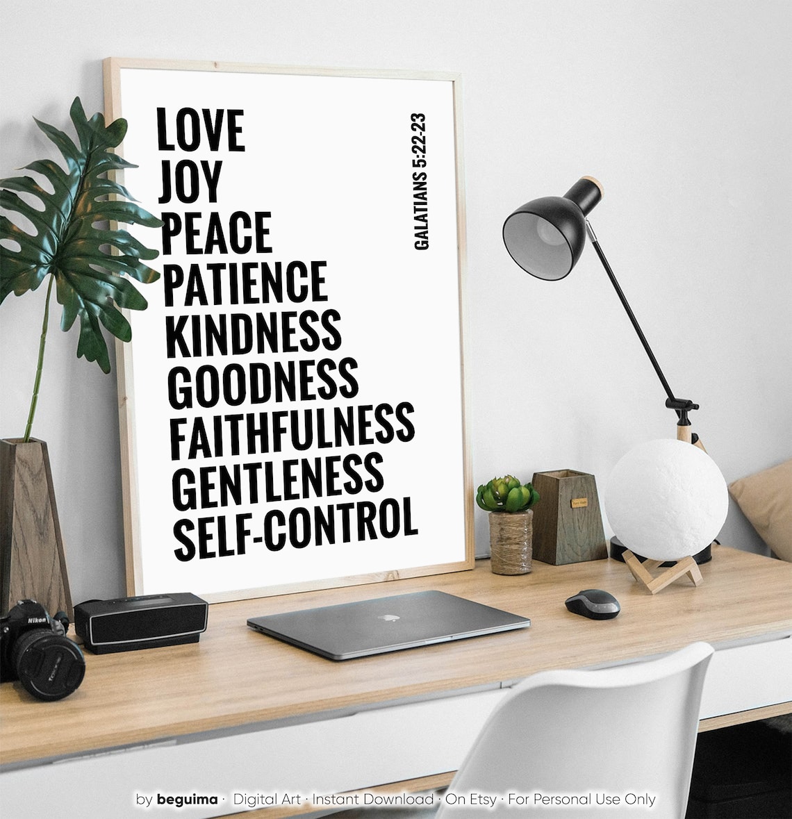 Fruit Of The Spirit Bible Verse Wall Art Print - Image 2