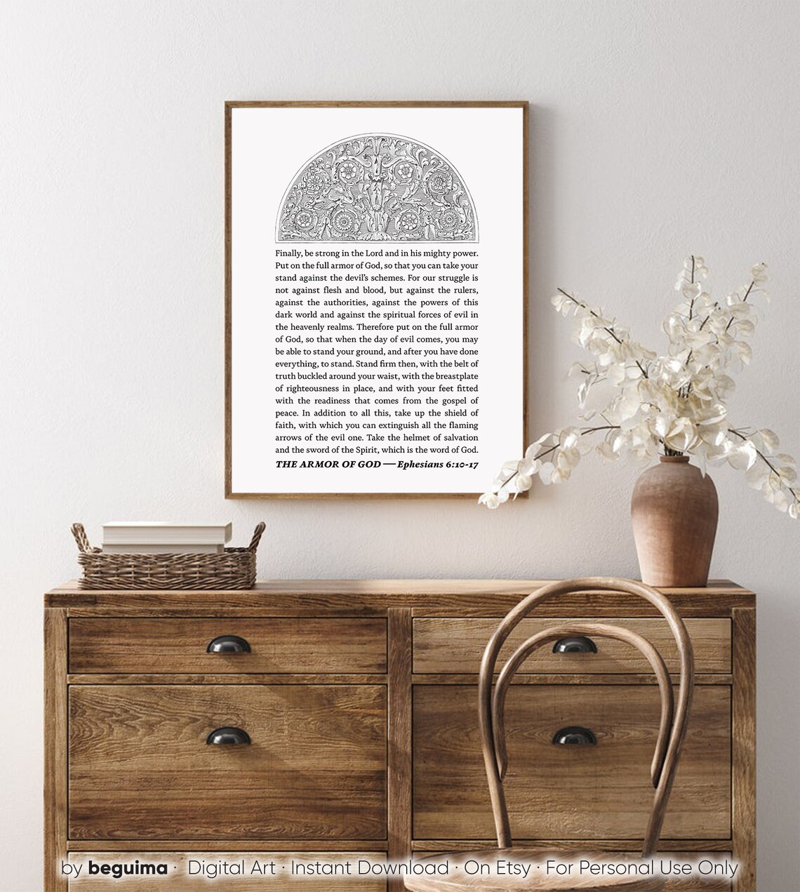Armor Of God Ephesians 6 Bible Verse Christian Faith Wall Art - Image 4