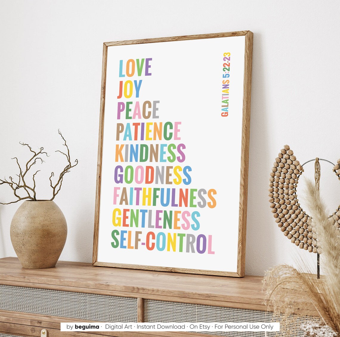 Fruit of the Spirit Galatians Scripture Poster - Image 2