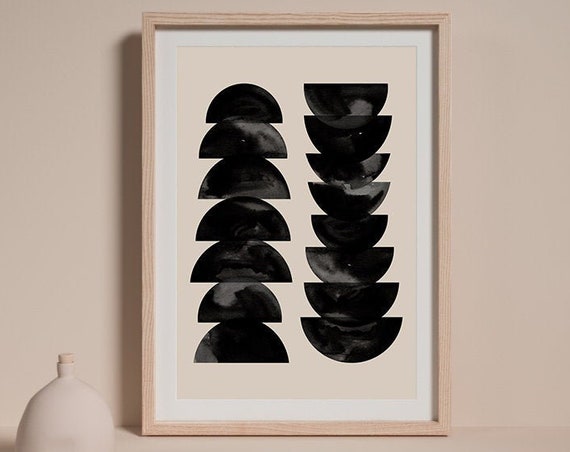 Beige Black Art Modern Wall Art Minimalist Wall Art Beige Wall Art Abstract Art Print Minimalist Print Living Room Wall Art