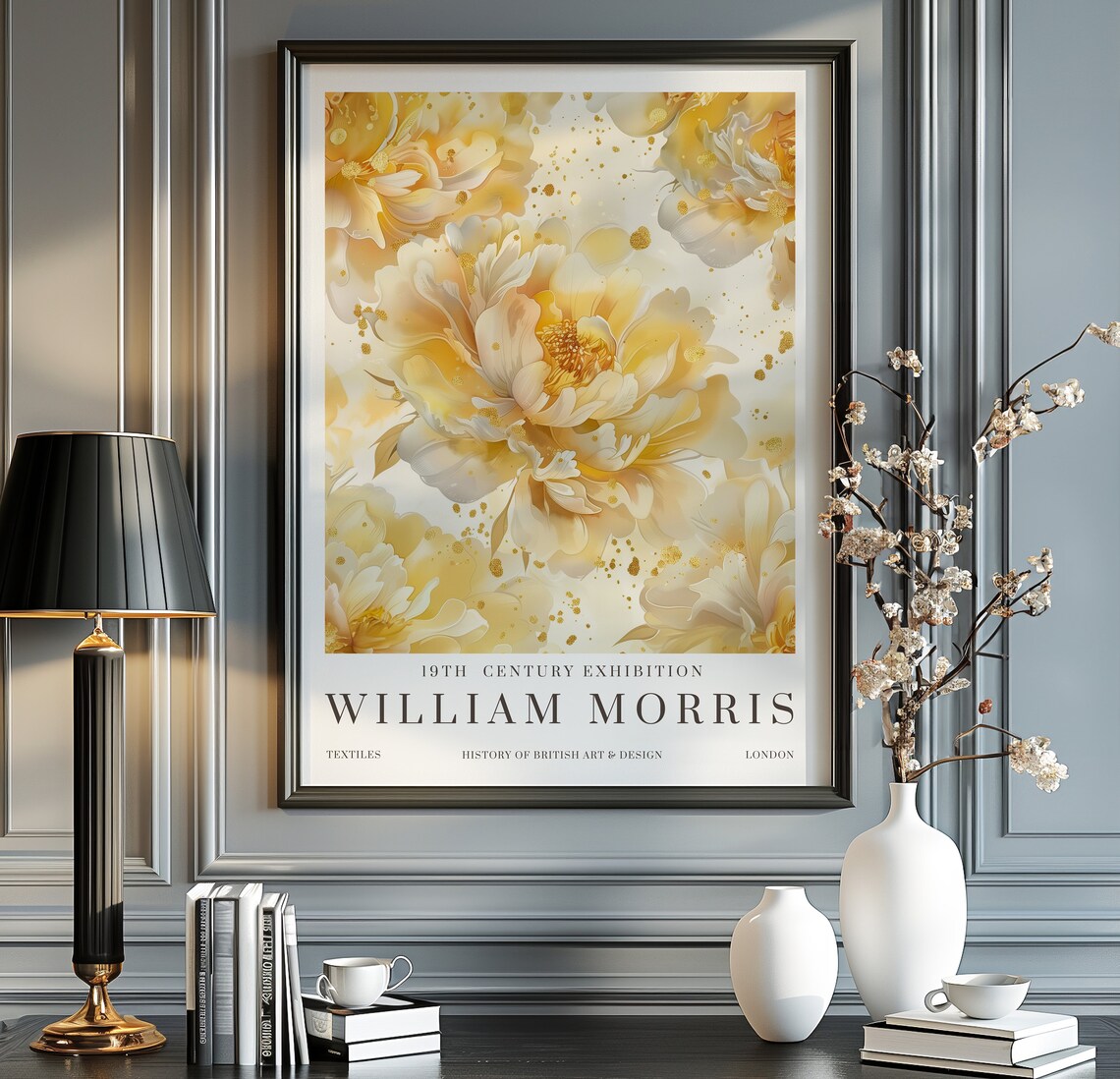 William Morris Butter Yellow Vintage Poster Print