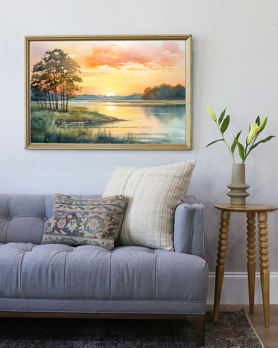 Potomac River Watercolor Art Print, Maryland Landscape - Image 3