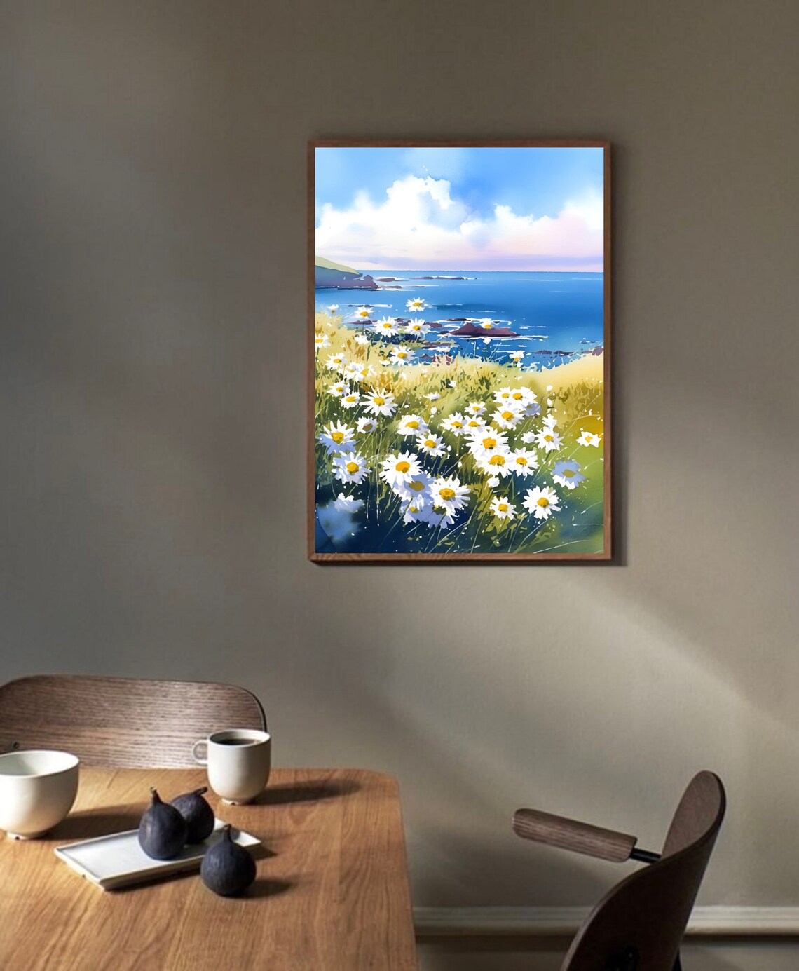 Daisy Wildflowers Watercolor Art Print, Meadow Floral - Image 3