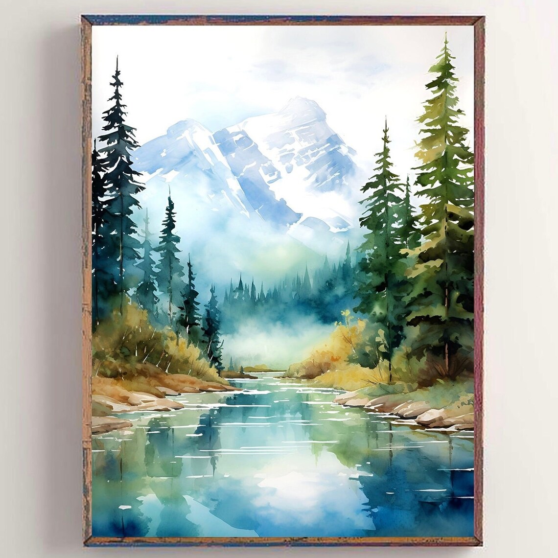 Grand Teton National Park Mountain River Poster