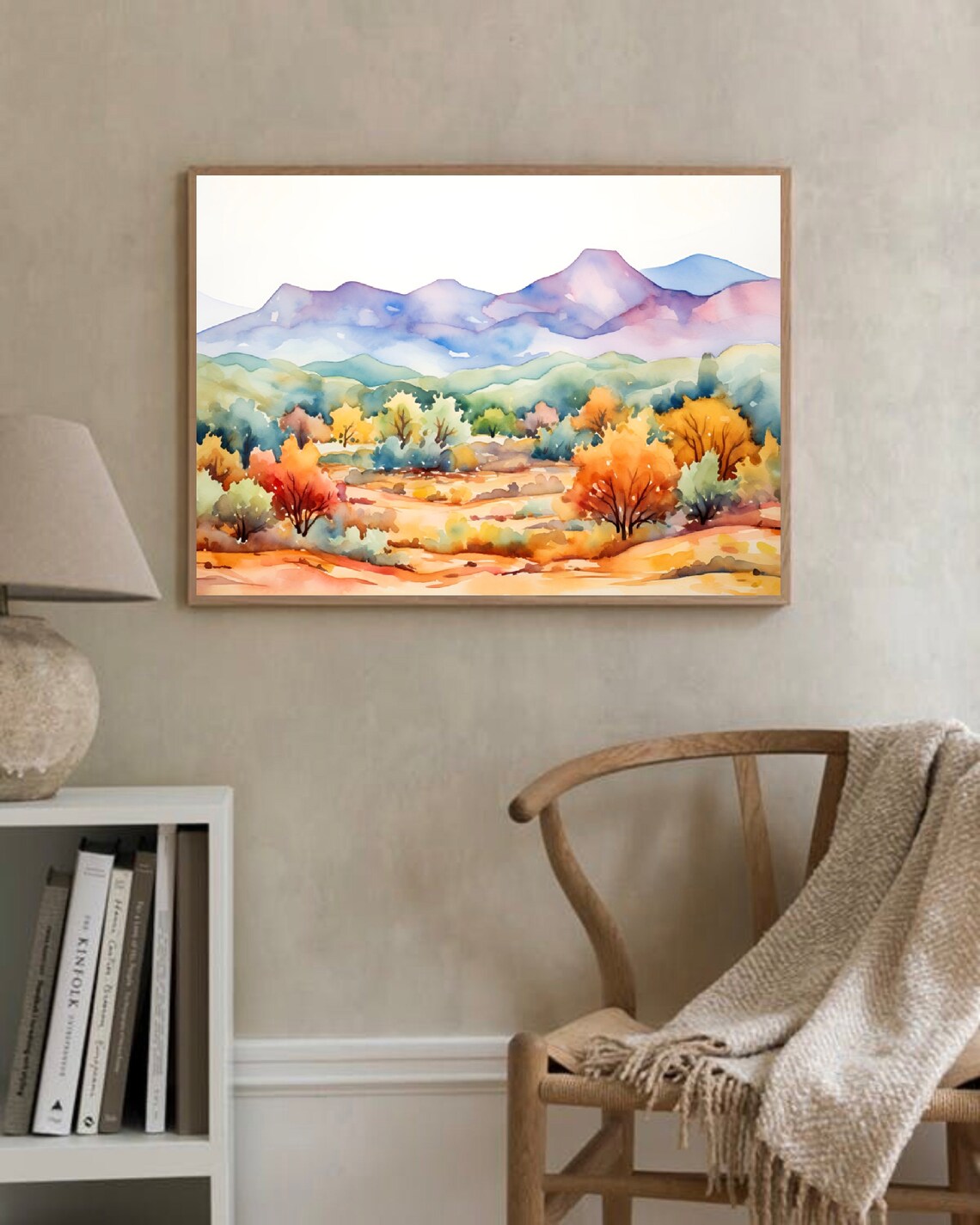 Las Cruces Mountain Watercolor Art Print, New Mexico - Image 2