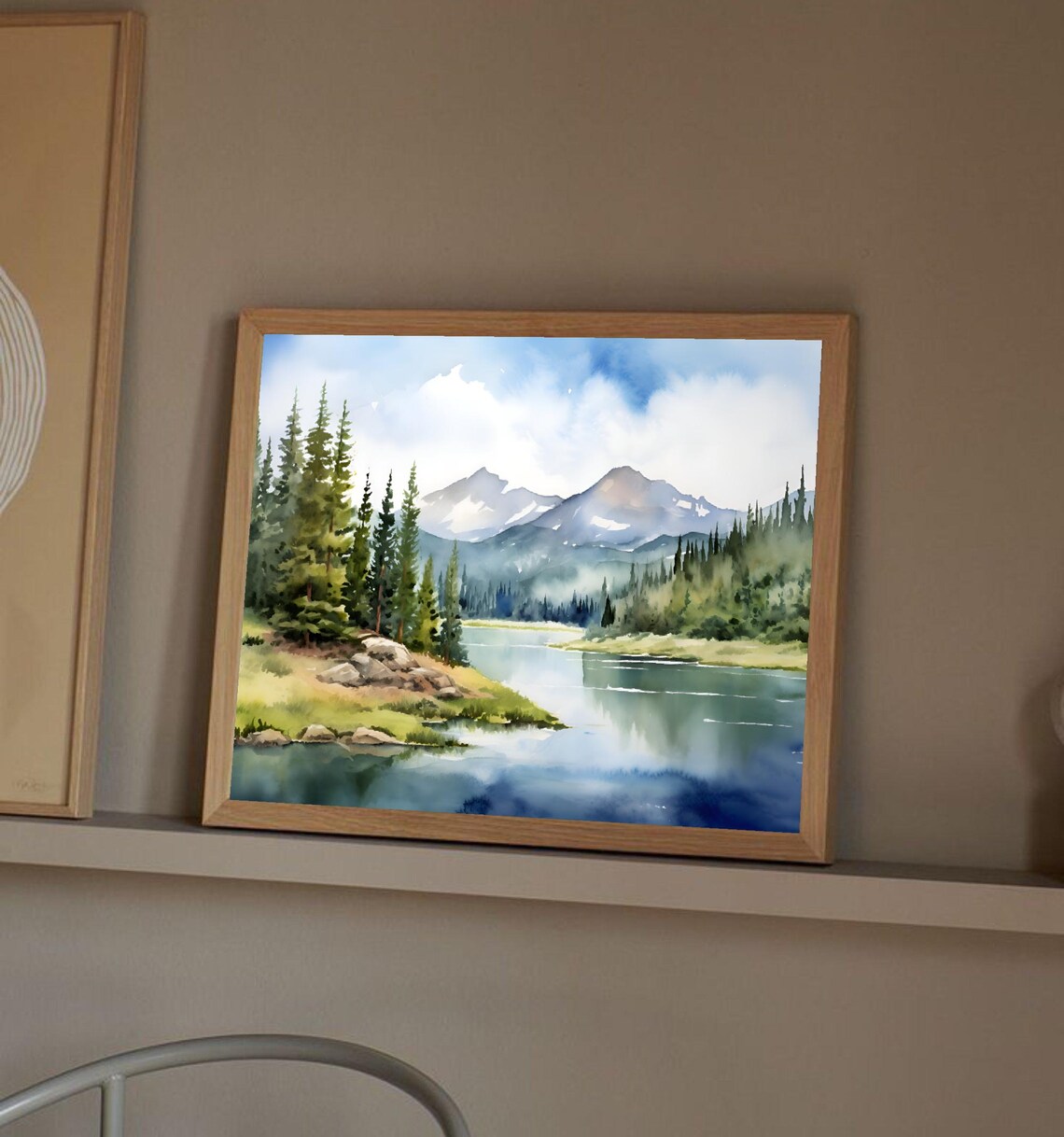 Wasatch Mountain Watercolor Landscape Art Print - Image 3