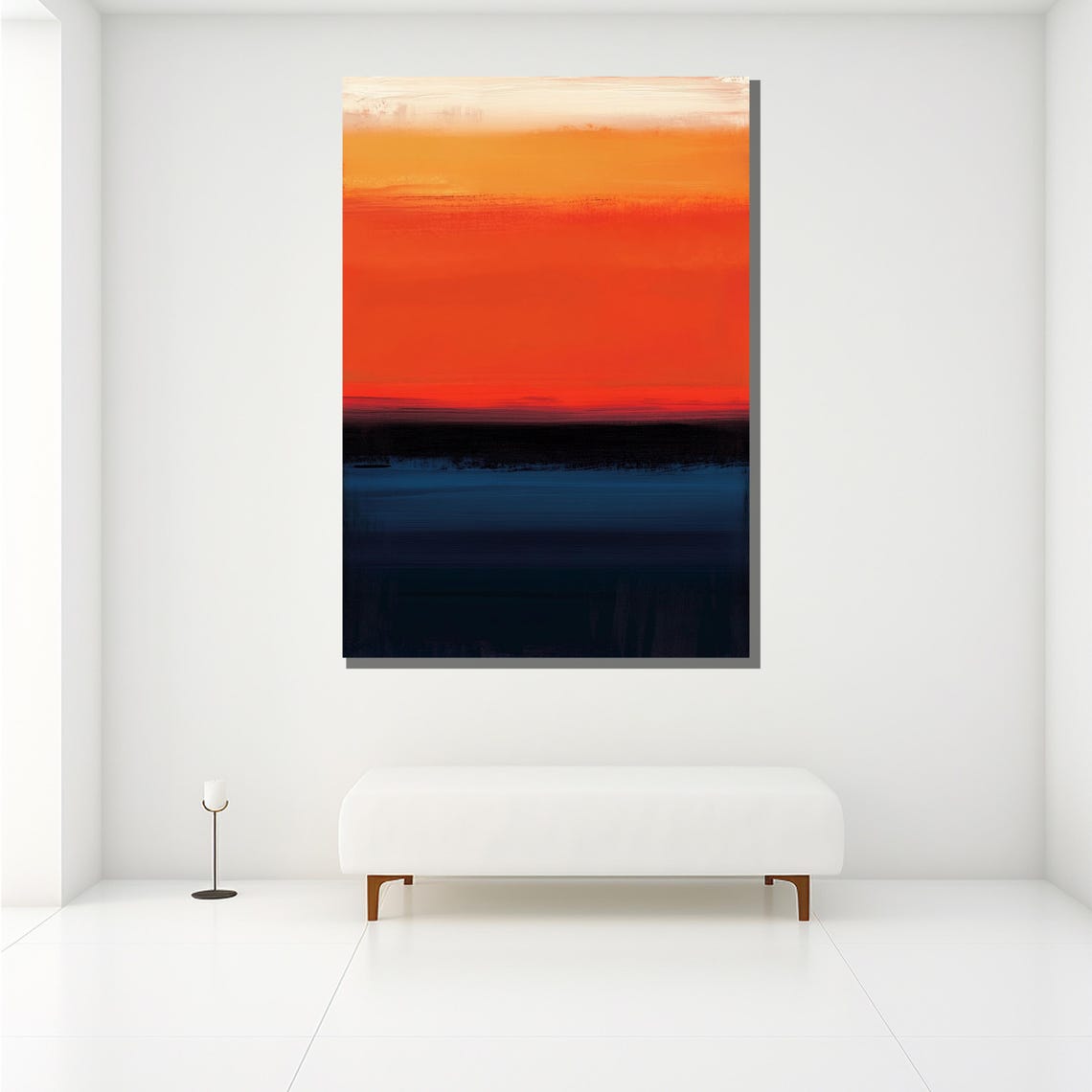 Mark Rothko Fiery Sunset Red Blue Gradient Color Field Art Print - Image 2