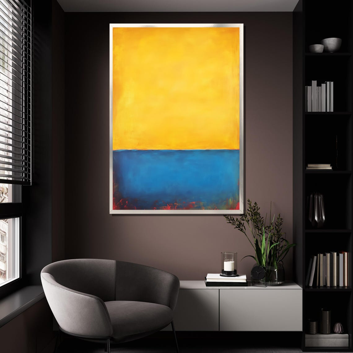 Mark Rothko Yellow Blue Bright Color Field Abstract Art Print - Image 4