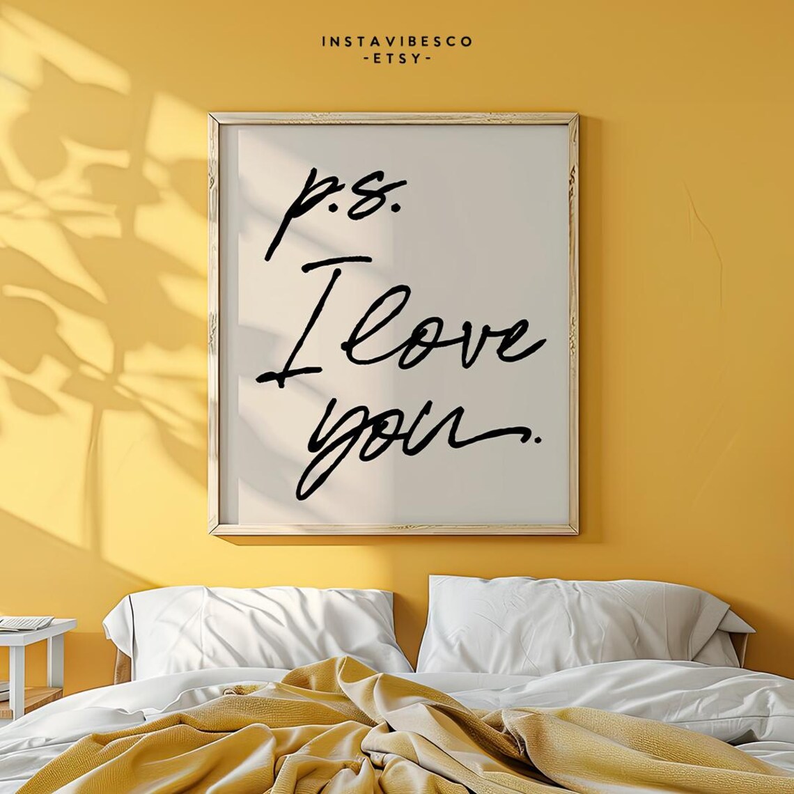 Ps I Love You Quote Art Print, Love Friendship - Image 2