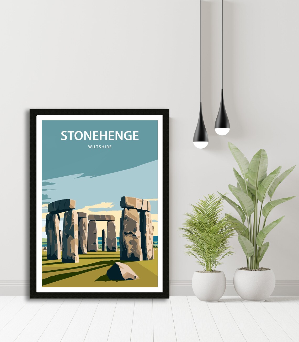 Stonehenge Wiltshire Ancient Stones Sunrise Meadow Travel Poster - Image 4