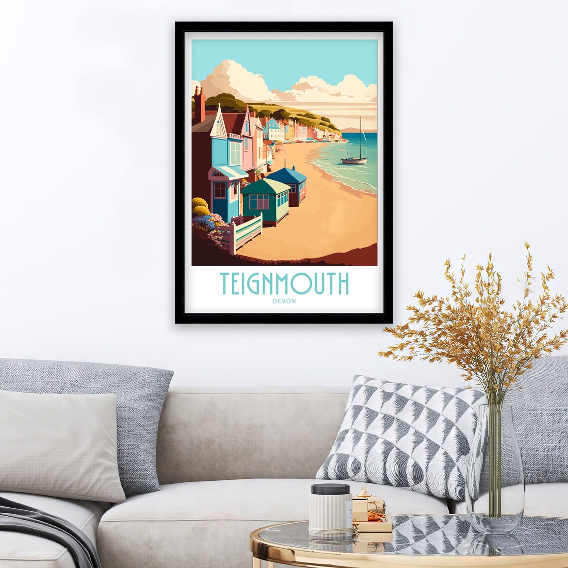 Teignmouth Devon Travel Poster, Place Print - Image 3