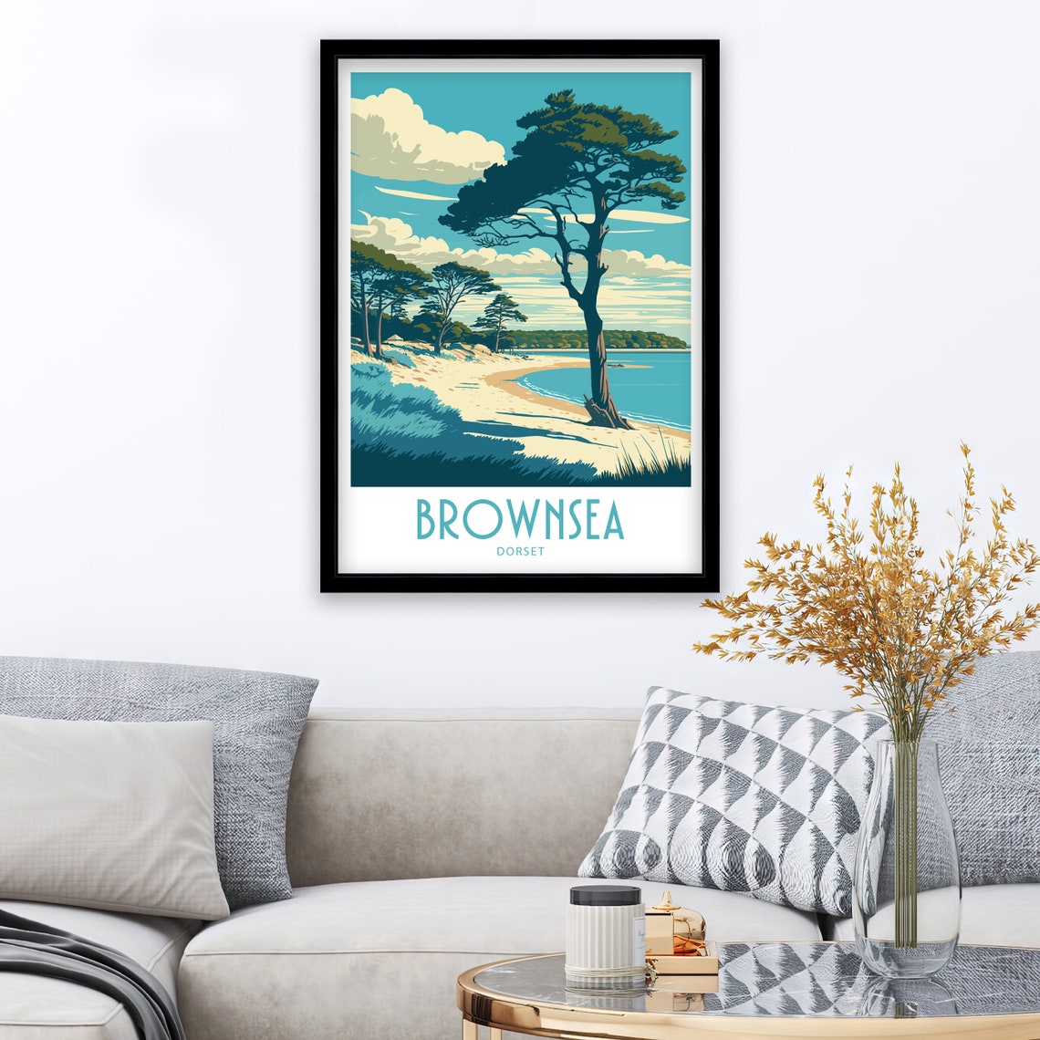 Brownsea Island Travel Print Brownsea Island Home Dcor Brownsea Island Dorset Art Print Brownsea Island Room Print For Brownsea Island Gift - Image 3