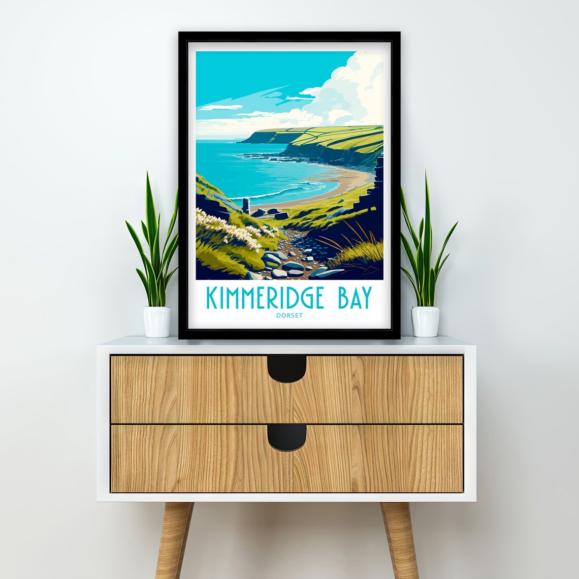 Kimmeridge Bay Dorset Cliff Coastline Cove Vintage Travel Poster - Image 5