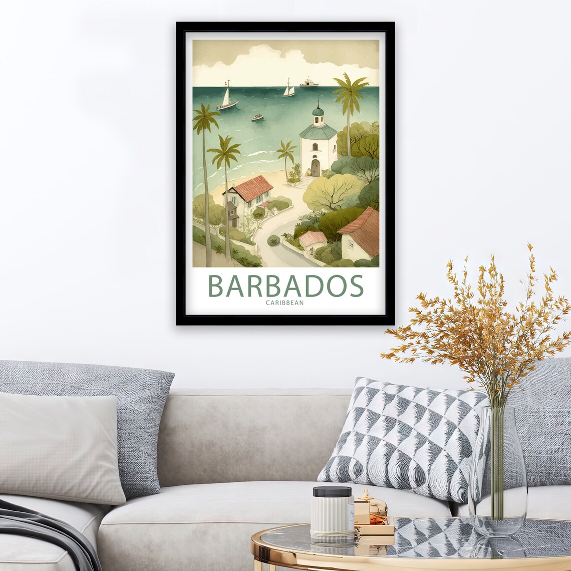 Barbados Caribbean Travel Poster, Barbados Scenery - Image 3
