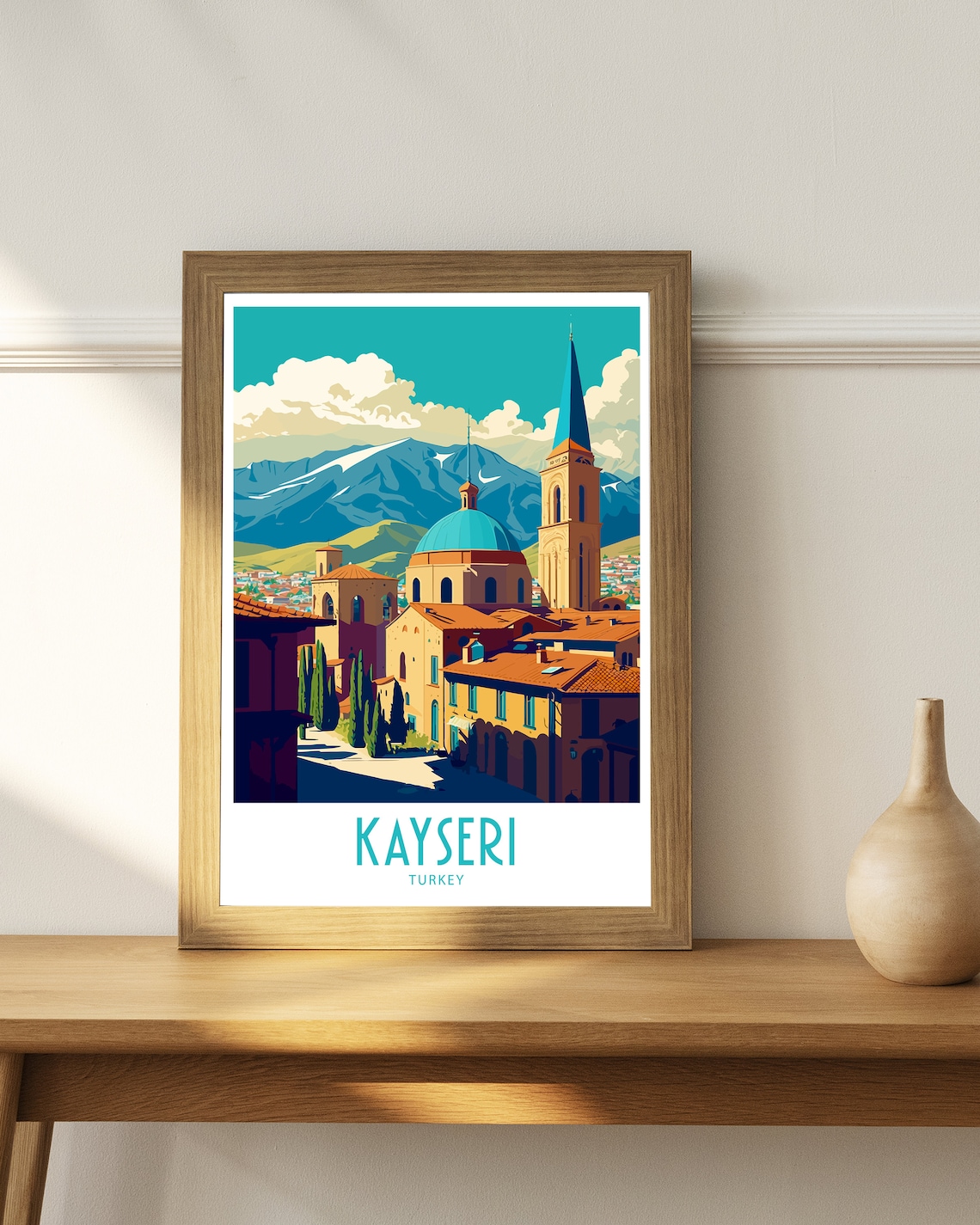 Kayseri Turkey Travel Poster, Scenic Art Print - Image 4