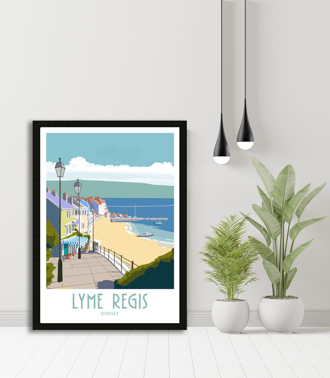 Lyme Regis Travel Poster, Dorset Wall Decor - Image 5