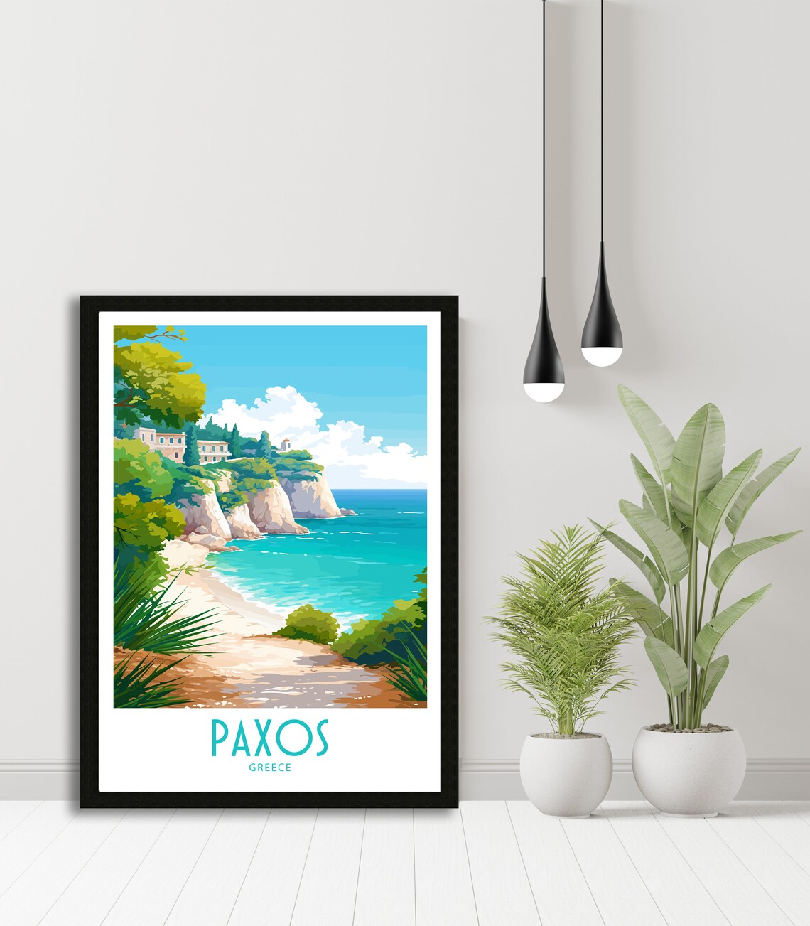Paxos Travel Poster, Greece Wall Art - Image 5