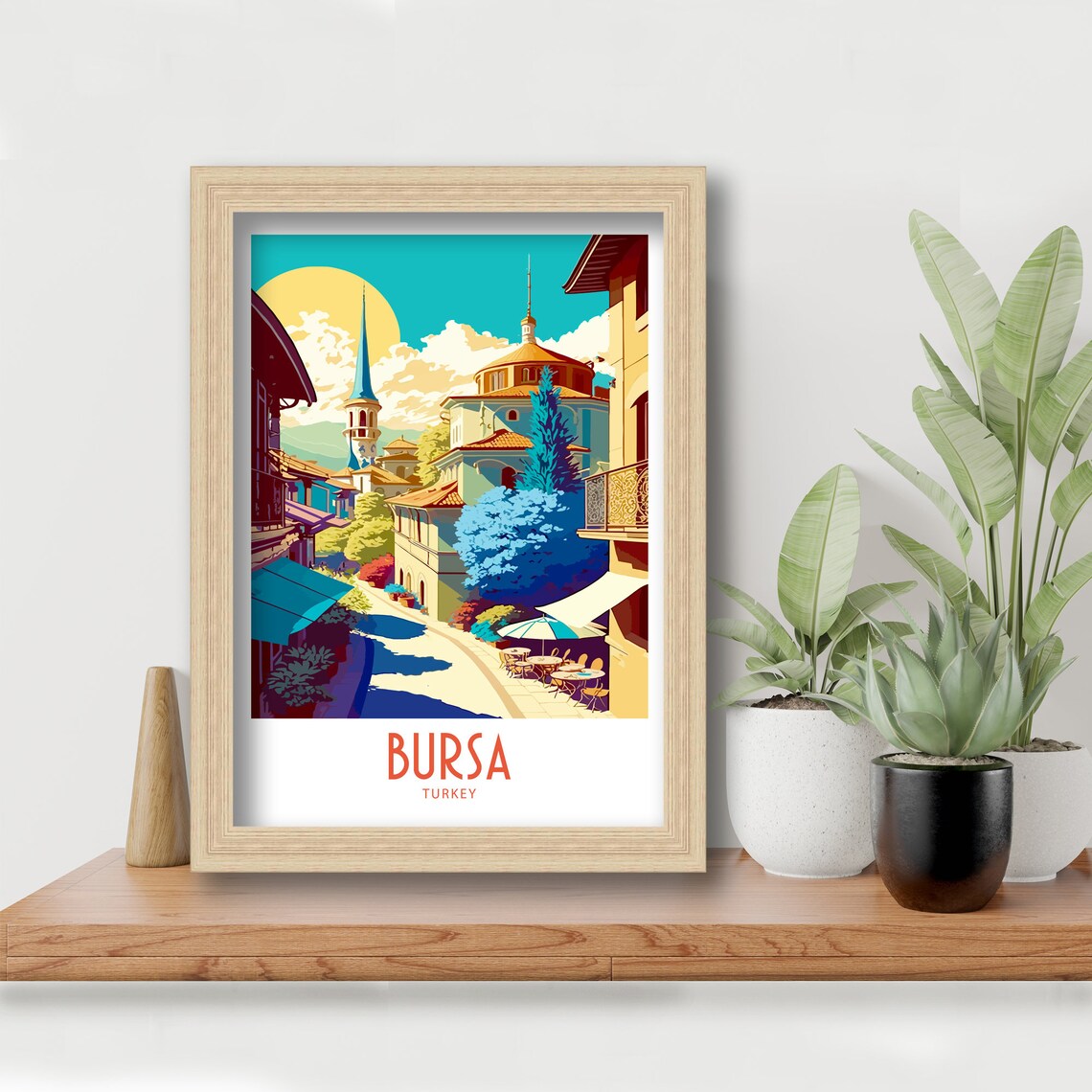 Bursa Turkey Travel Poster, Europe Wall Art Print - Image 4