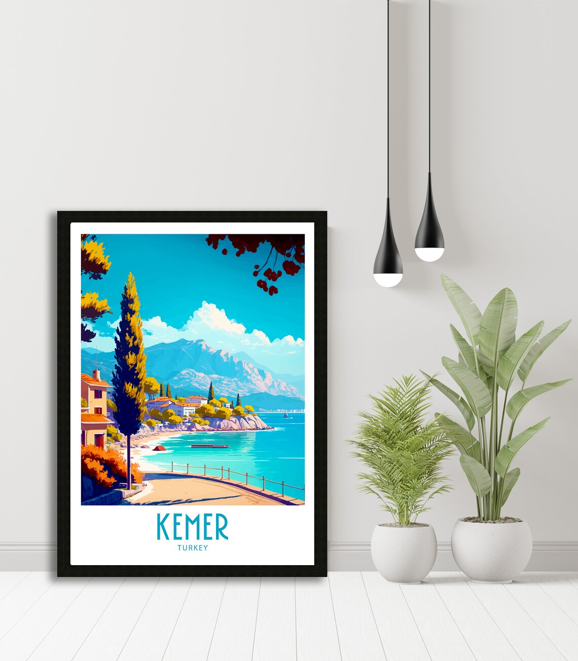 Kemer Turkey Travel Poster, Scenic Place Print - Image 5