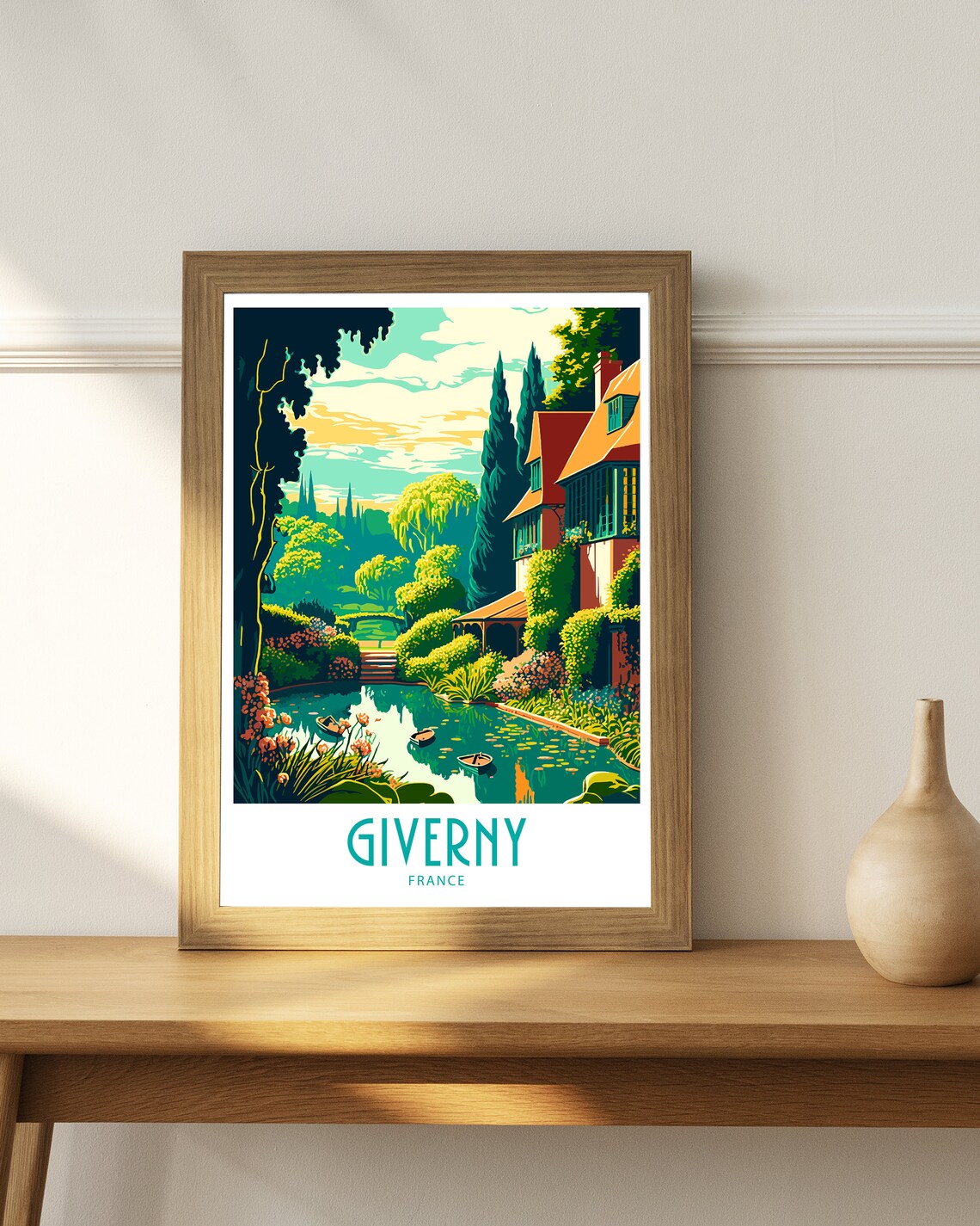 Giverny France Flower Garden Pond Water Lily Art Vintage Poster - Image 5
