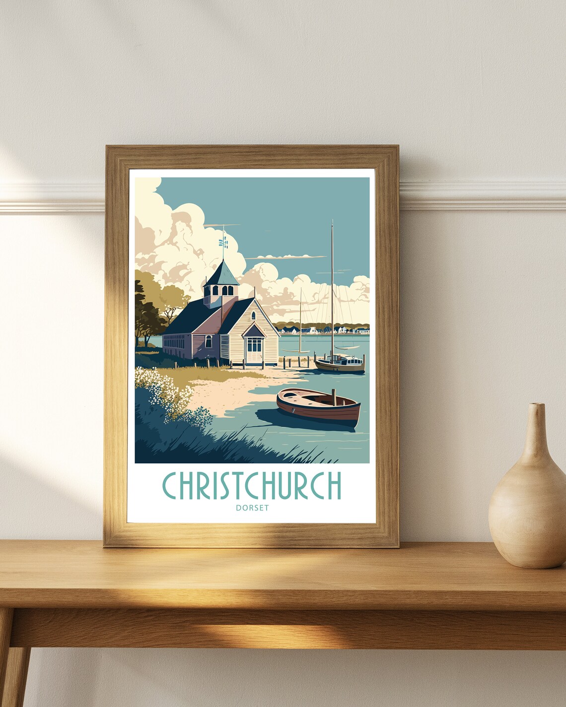 Christchurch Harbour Travel Poster, Dorset View - Image 4