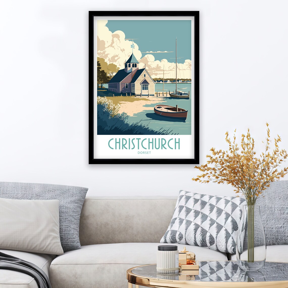 Christchurch Harbour Travel Poster, Dorset View - Image 3