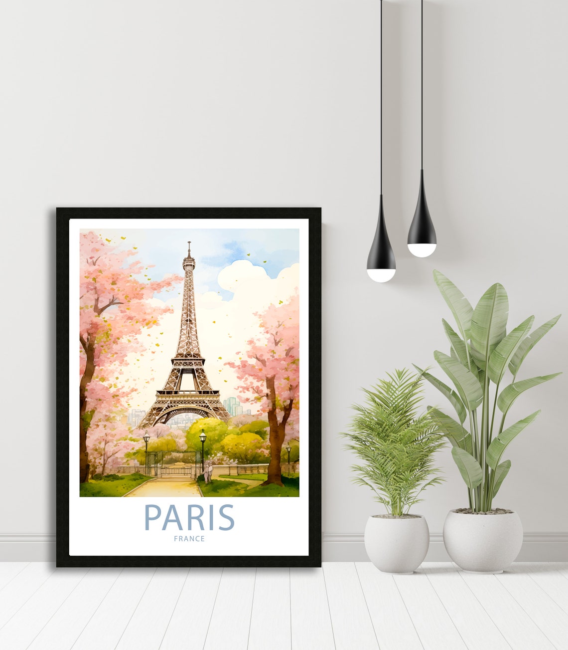 Eiffel Tower Paris Travel Print Wall Art Paris France Travel Poster Wall Hanging Home Dcor Paris France Gift Lover Paris France Art Lover - Image 5