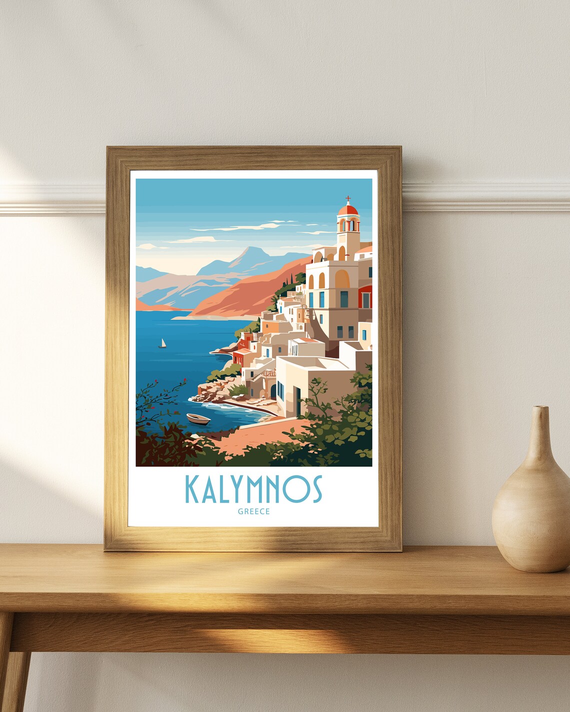 Kalymnos Travel Poster, Greece Home Decor - Image 4