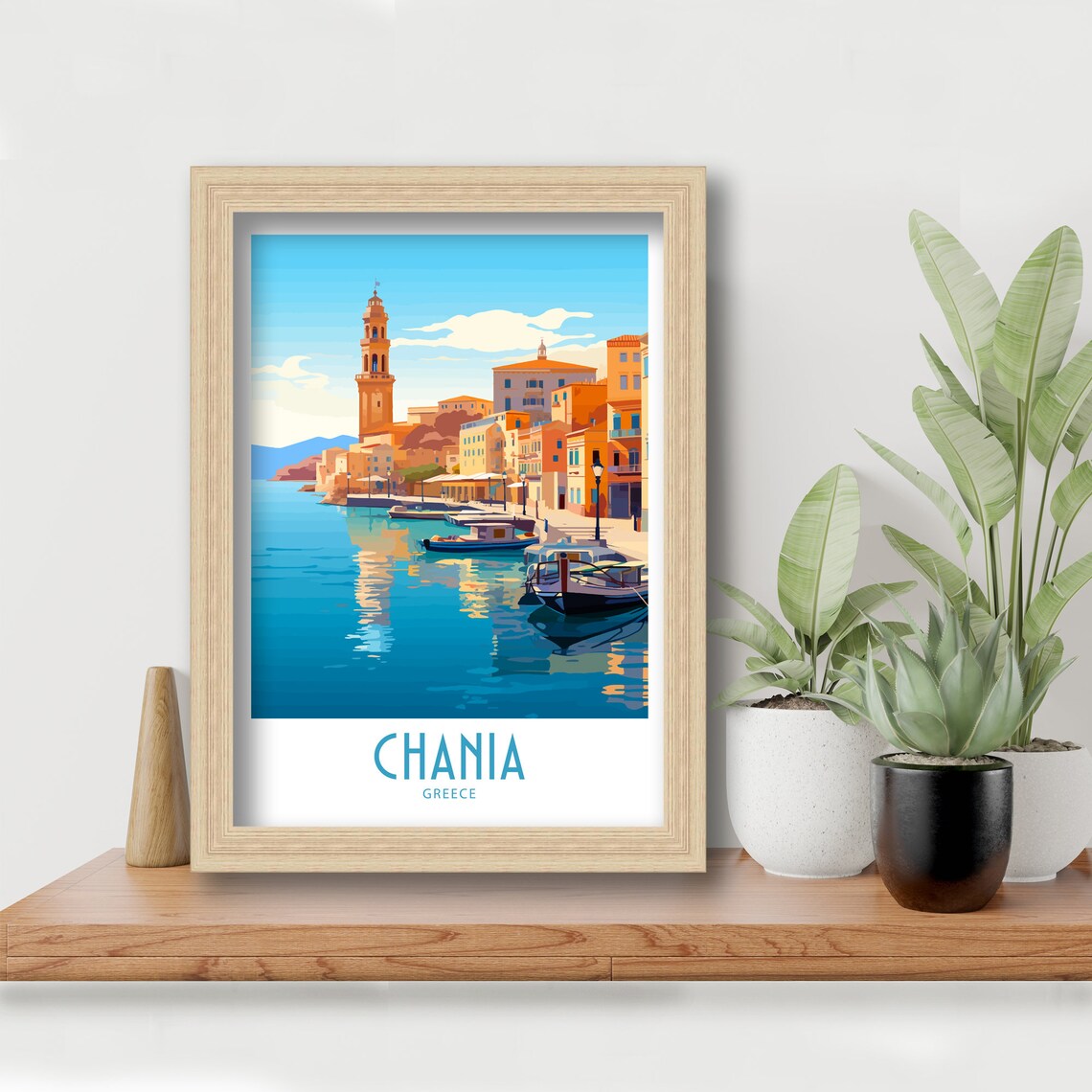Chania Greece Travel Poster, Home Decor Print - Image 6