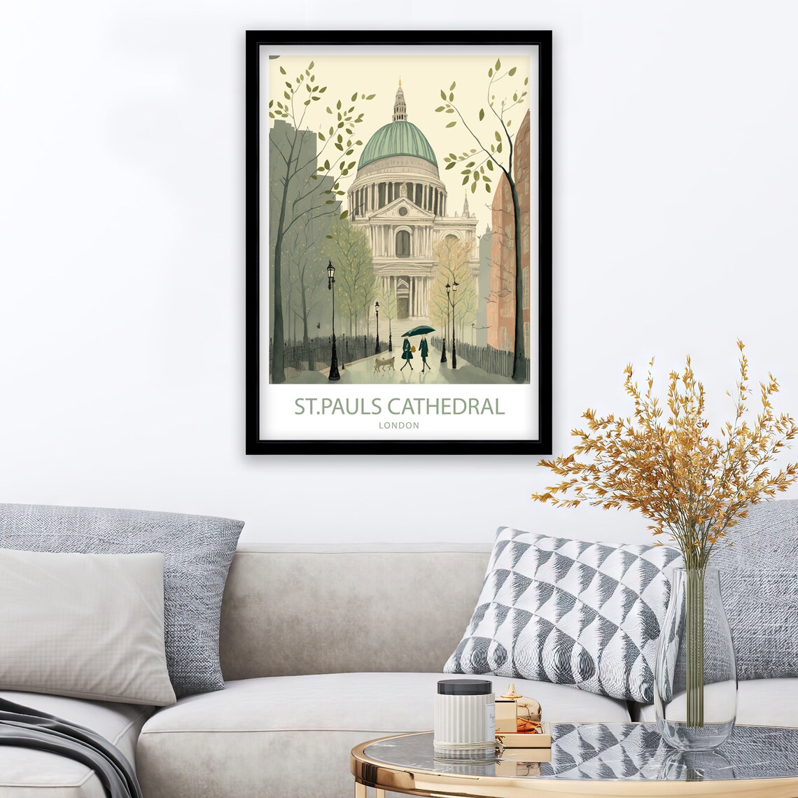 St Pauls Cathedral London Travel Poster, Art Print - Image 2