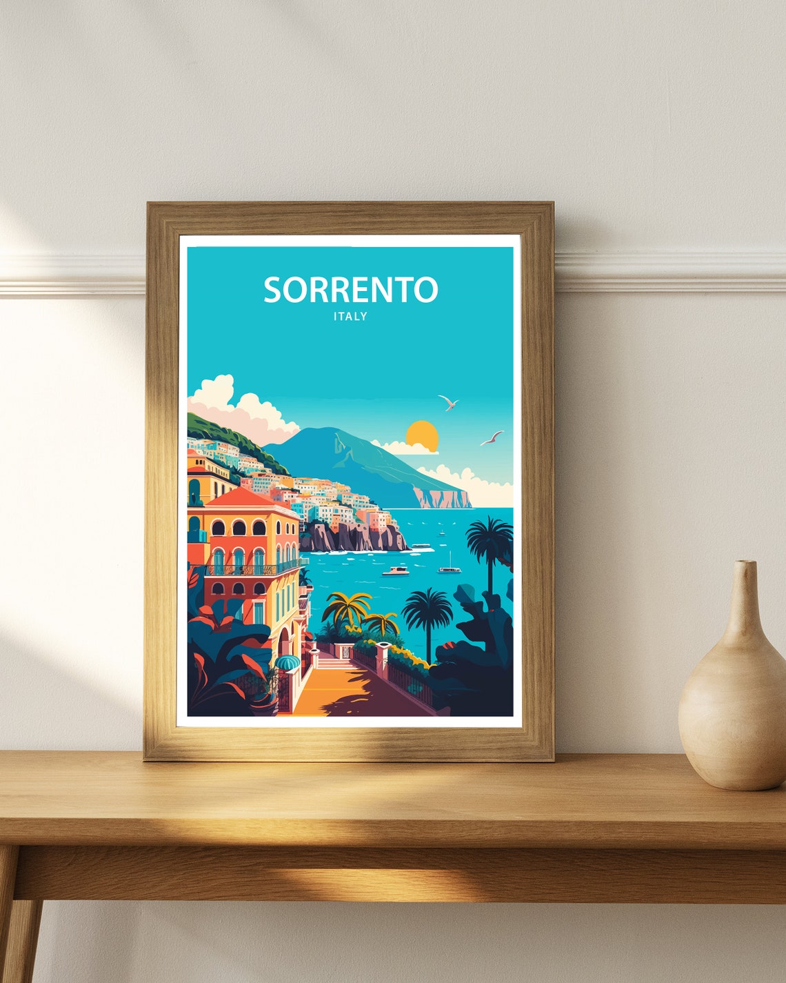 Sorrento Art Print Sorrento Poster Sorrento Print Italy Poster Wall Art Travel Poster Sorrento Art Print Italy Print - Image 3