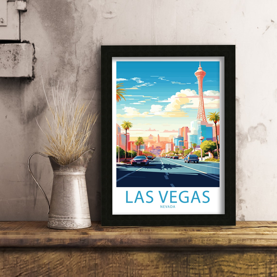 Las Vegas Nevada Stratosphere Tower Daytime Strip Street Poster - Image 6
