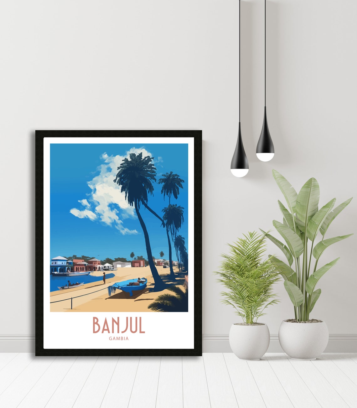 Banjul Travel Print Wall Art Banjul Travel Poster Gift For Banjul Gambia Scenery Wall Art Banjul Gambia Gift Wall Art Banjul Gambia Gifts - Image 5