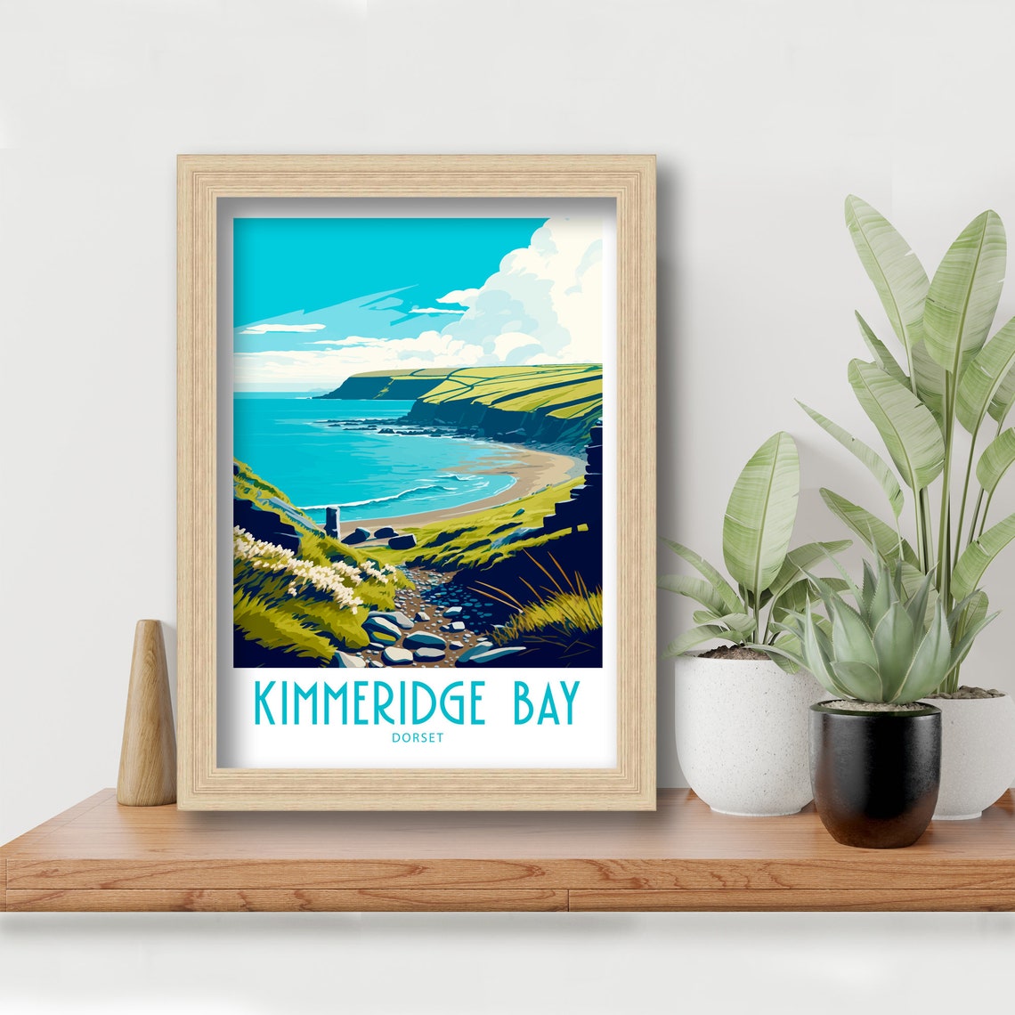Kimmeridge Bay Dorset Cliff Coastline Cove Vintage Travel Poster - Image 4