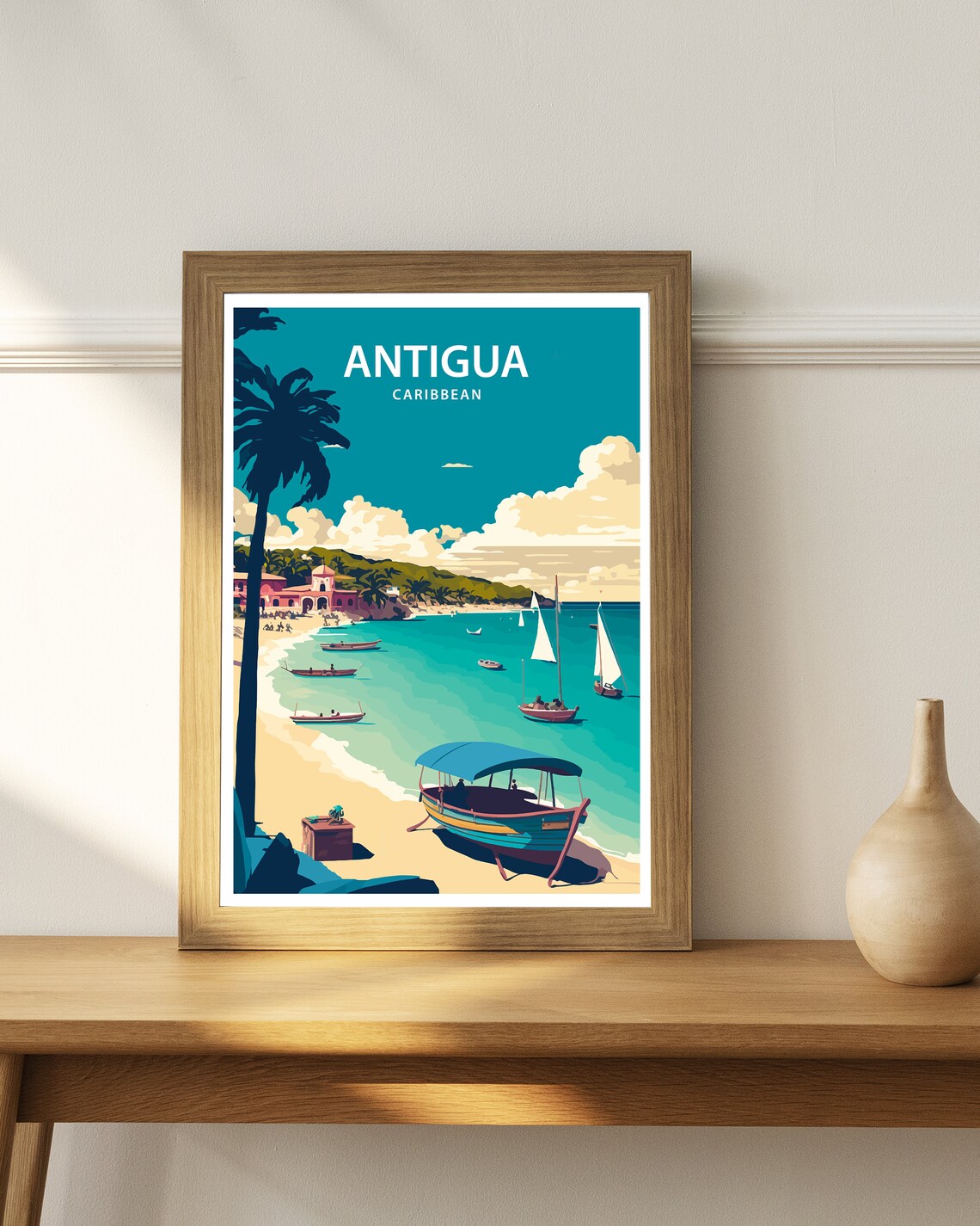 Antigua Travel Poster, Antigua Wall Decor - Image 4