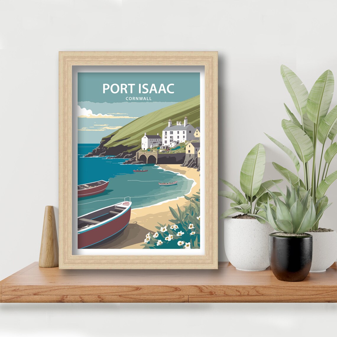 Port Isaac Travel Poster, Cornwall Coastal Print - Image 4