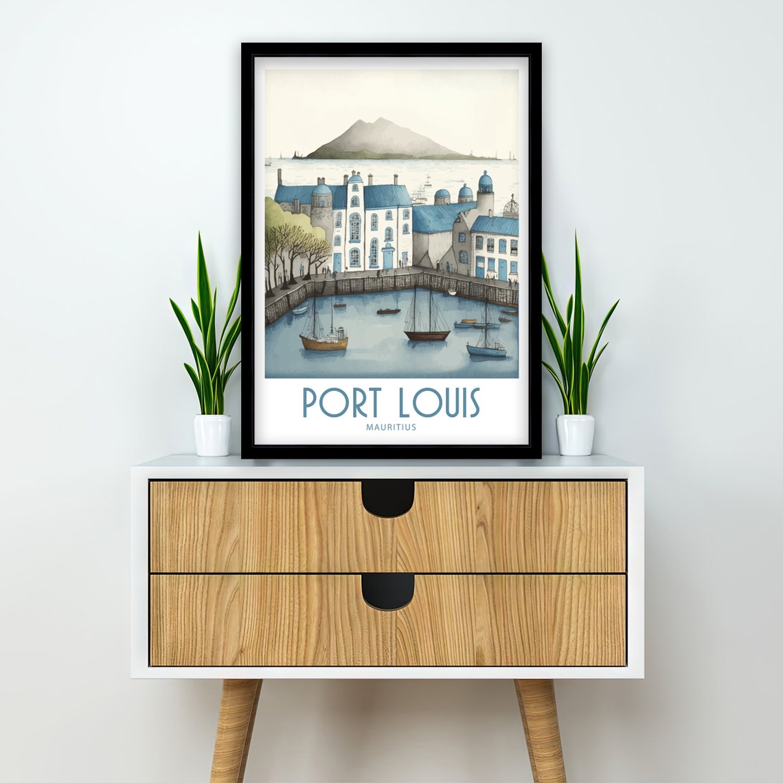 Port Louis Travel Print Wall Art Port Louis Travel Poster Gift For Port Louis Scenery Wall Art Port Louis Mauritius Gift Wall Art Port Louis - Image 2