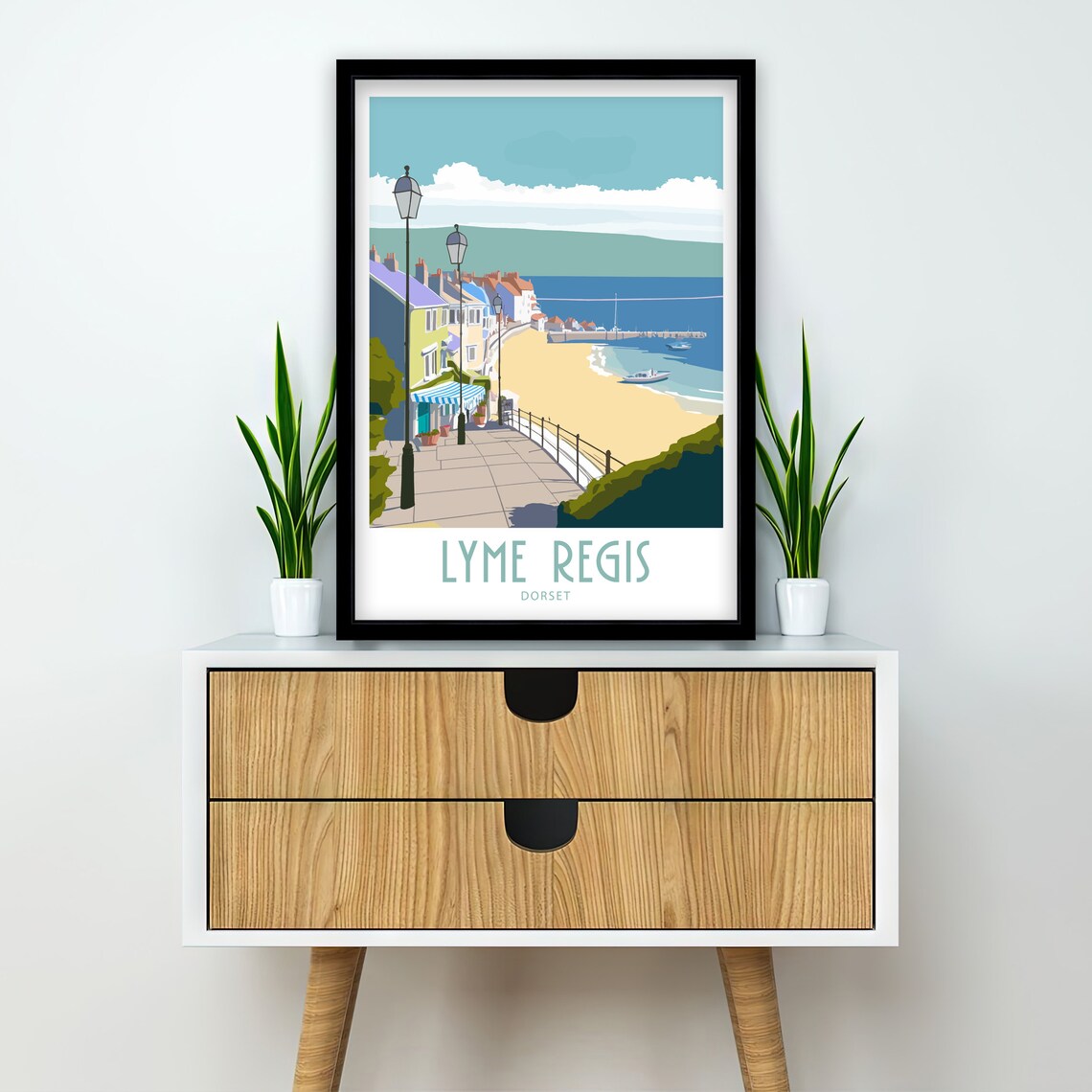 Lyme Regis Travel Poster, Dorset Wall Decor - Image 2
