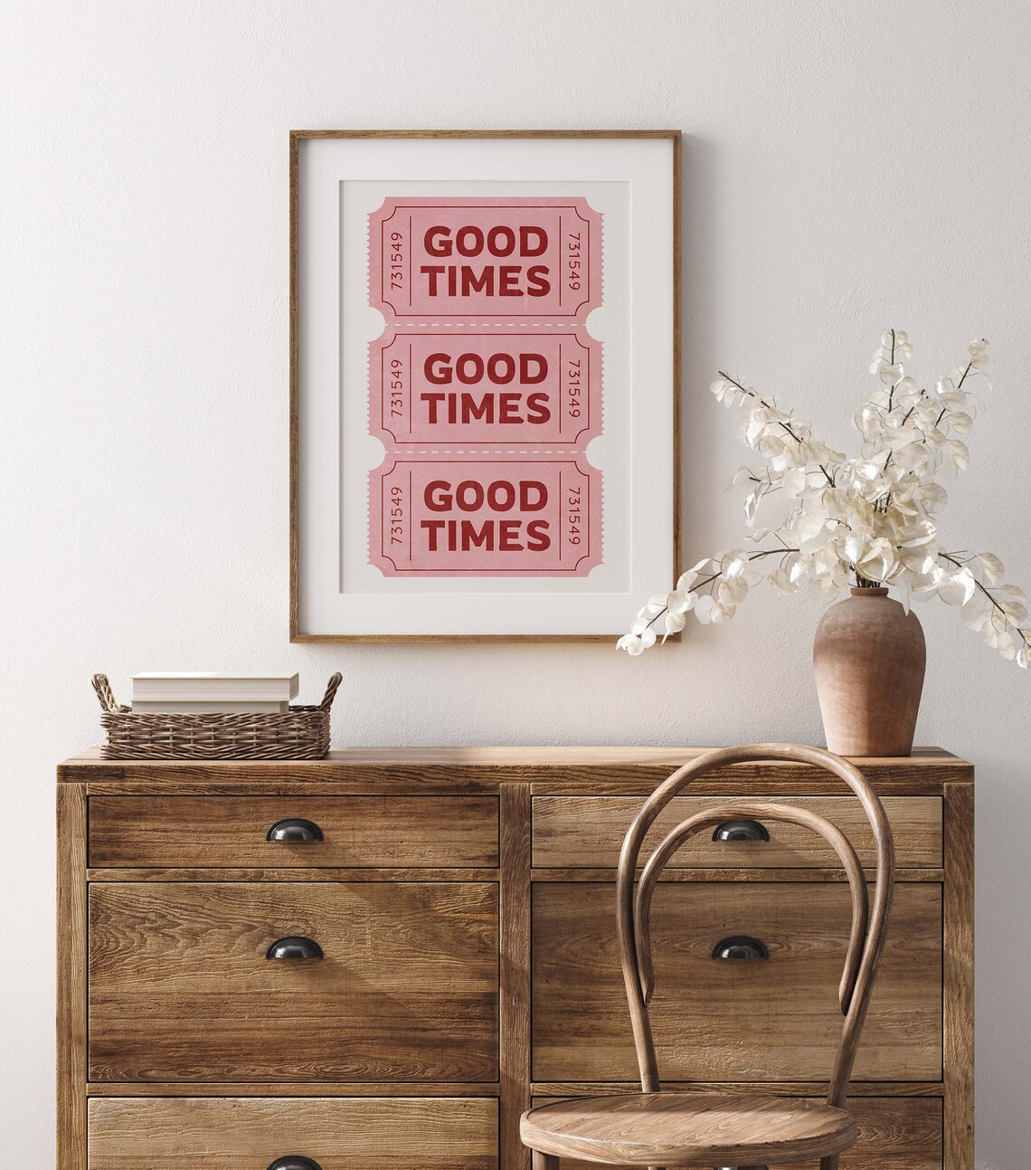 Retro Good Times Ticket Poster, Bar Cart Decor - Image 2