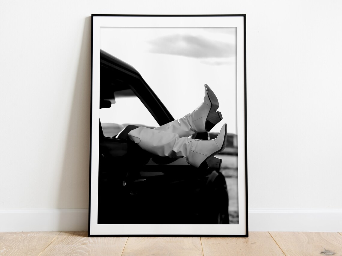 Cowgirl Boots Fashion Photography Art Print - Image 3