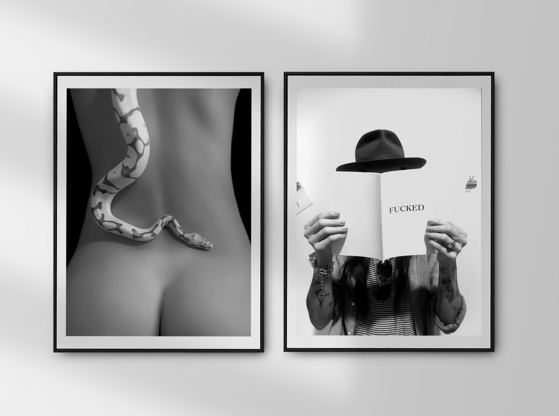 Feminist Poster Woman Reading Print Black And White Cowgirl Poster Hypebeast Room Decor Trendy Wall Art Girls Bathroom Decor - Image 2