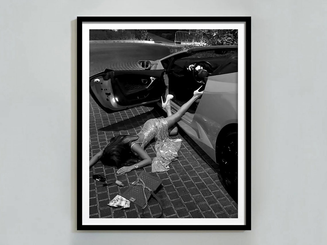 Luxury Fashion Poster Funny Wall Art Bar Cart Print Feminist Poster Teen Girl Room Decor Trendy Maximalist Wall Art