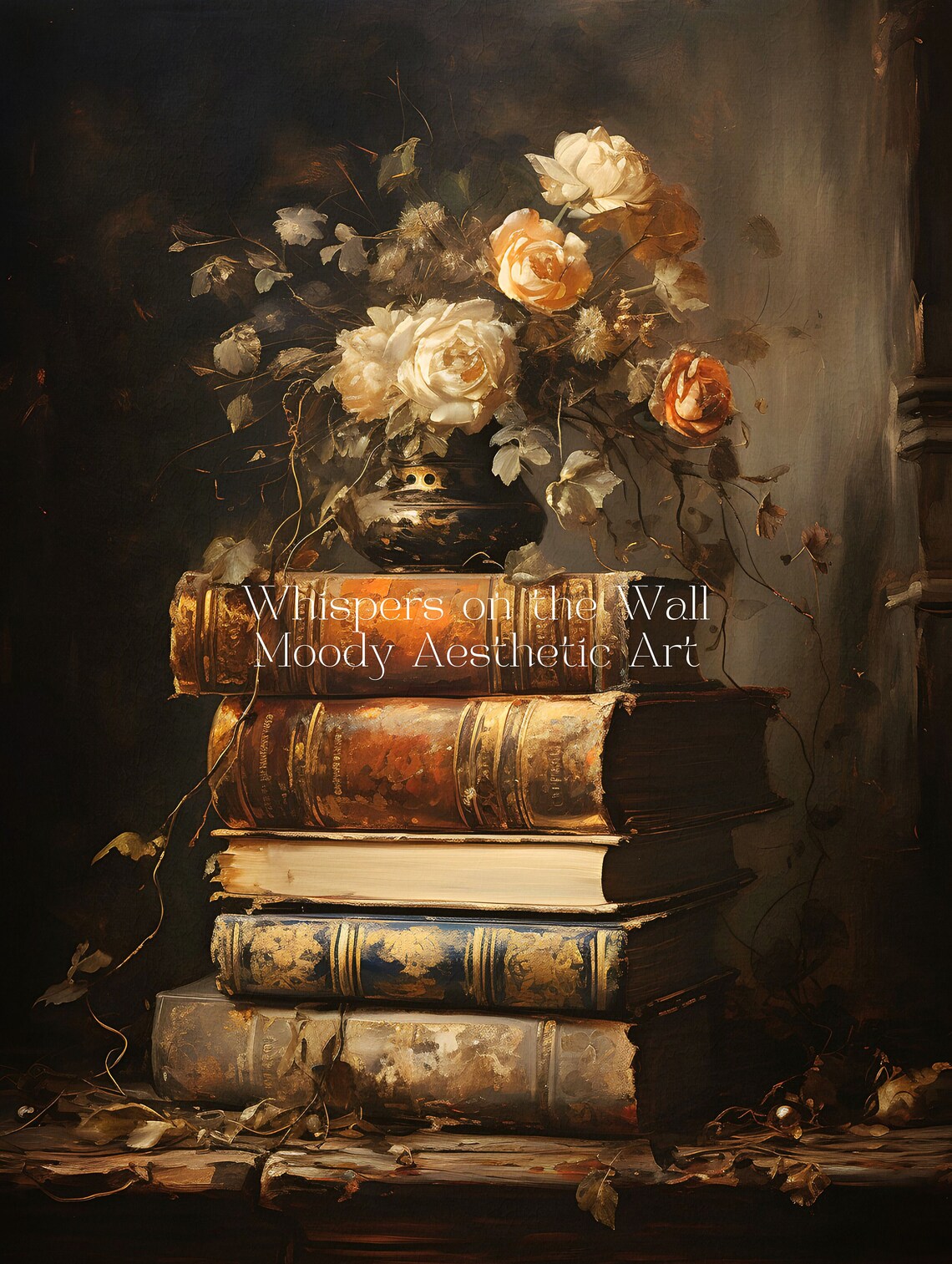 Romantic Academia Book Still Life Art Print - Image 5