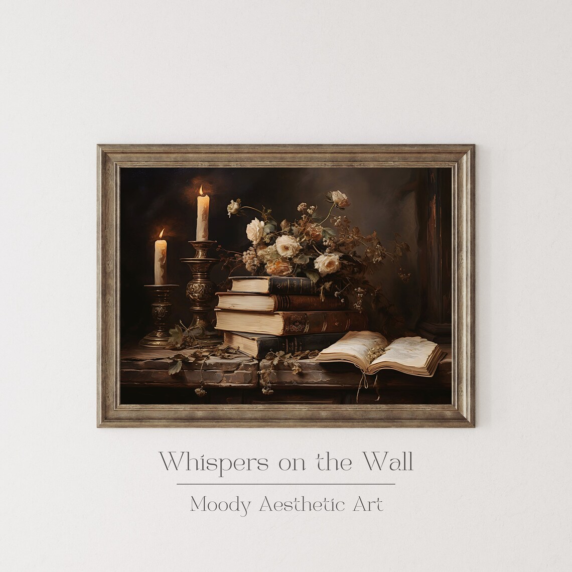 Rustic Dark Academia Smut Books Art Print - Image 3