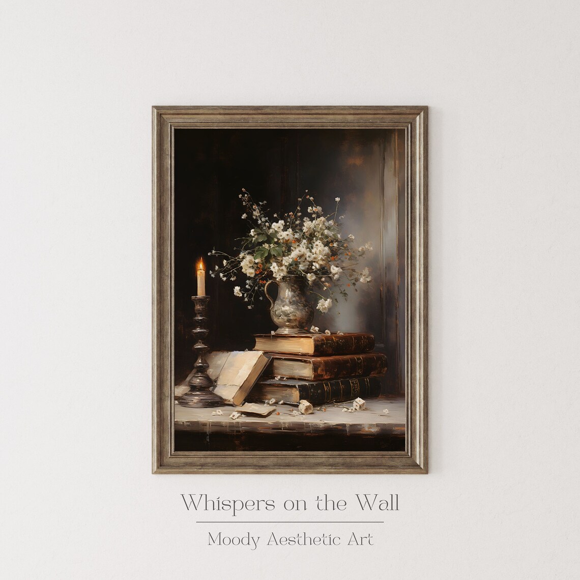 Moody Dark Academia Book Still Life Art Print - Image 6