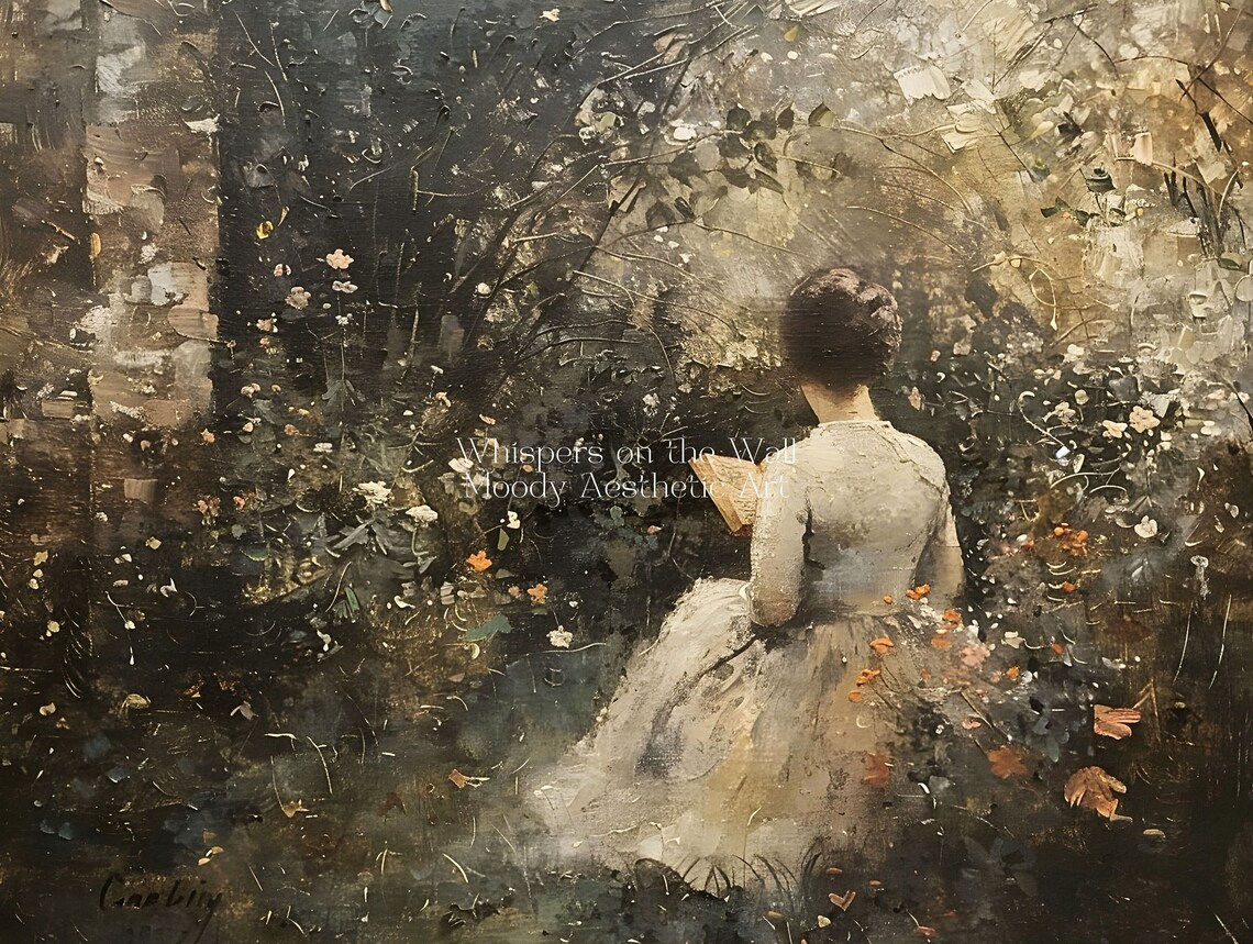 Autumn Woman Reading Art Print, Light Academia - Image 5