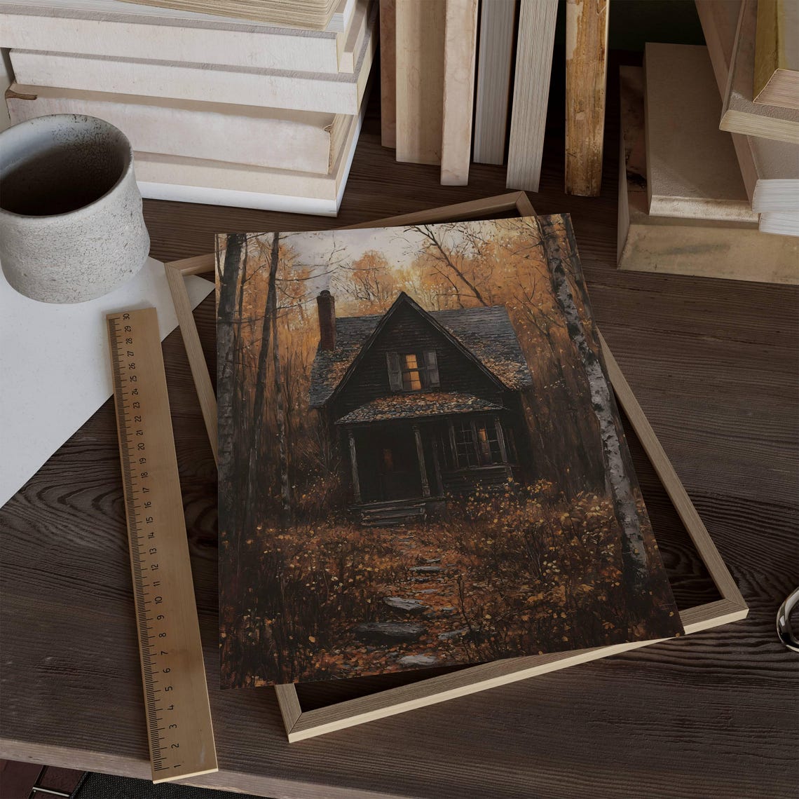 Fall Wall Art Dark Cottagecore Decor Vintage Farmhouse Wall Art Rustic Art Print - Image 2