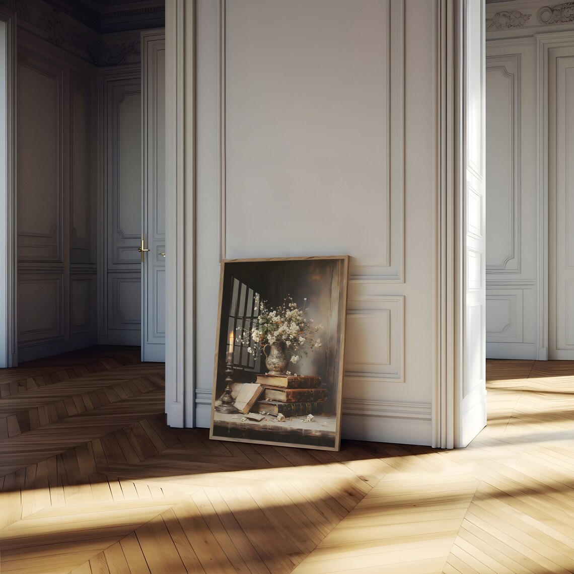 Moody Dark Academia Book Still Life Art Print - Image 3